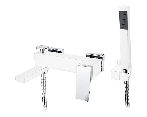 Заказать Смеситель для ванны Boheme Q 143-WCR.2 Белый Хром в магазине сантехники Santeh-Crystal.ru