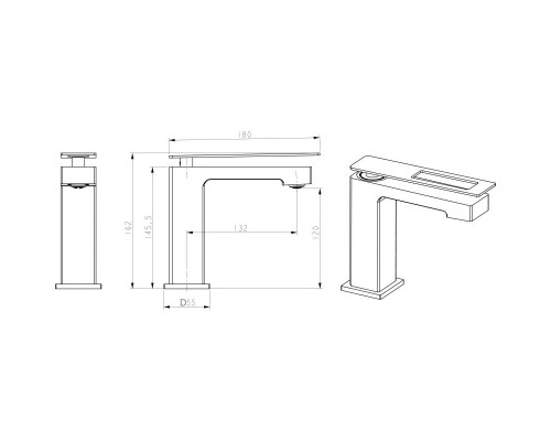 Заказать Смеситель для раковины Boheme Q 141-GR Золото Красный в магазине сантехники Santeh-Crystal.ru