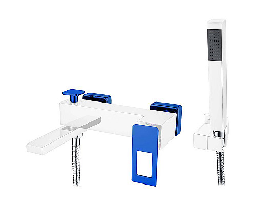 Приобрести Смеситель для ванны Boheme Q 143-CRBlue Хром Синий в магазине сантехники Santeh-Crystal.ru