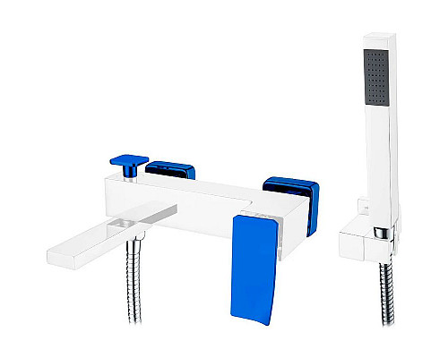 Заказать Смеситель для ванны Boheme Q 143-CRBlue.2 Хром Синий в магазине сантехники Santeh-Crystal.ru