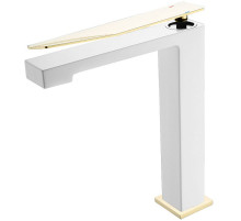 Смеситель для раковины Boheme Q 142-CRG.2 Хром Золото