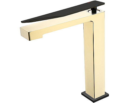 Приобрести Смеситель для раковины Boheme Q 142-GB.2 Золото Черный в магазине сантехники Santeh-Crystal.ru