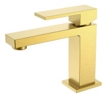 Смеситель для раковины Boheme Qubic 471-MG Золото матовое