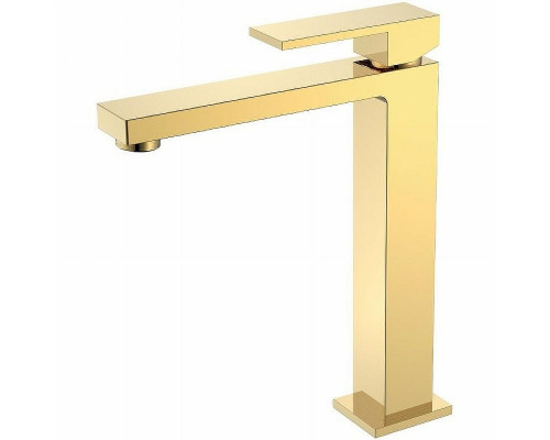 Смеситель для раковины Boheme Qubic 472-G Золото глянцевое