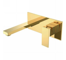 Смеситель для раковины Boheme Qubic 475-G Золото глянцевое