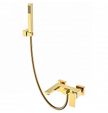 Смеситель для ванны Boheme Qubic 473-G Золото глянцевое