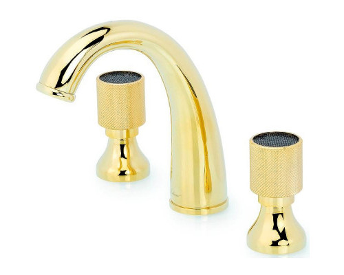 Смеситель для раковины Boheme Royal Cristal 297-Royal/CRST-black Золото