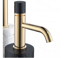 Смеситель для раковины Boheme Stick 121-G-MR-BLACK Золото Черный