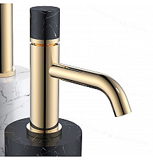 Смеситель для раковины Boheme Stick 121-G-MR-BLACK Золото Черный