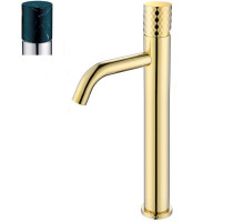 Смеситель для раковины Boheme Stick 122-G-MR-BLACK Золото Черный
