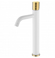 Смеситель для раковины Boheme Stick 122-WG Белый Золото
