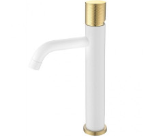 Смеситель для раковины Boheme Stick 122-WG.2 Белый Золото