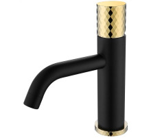 Смеситель для раковины Boheme Stick 121-BG Черный Золото