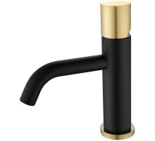 Смеситель для раковины Boheme Stick 121-BG.2 Черный Золото