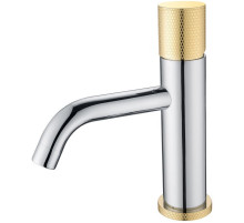 Смеситель для раковины Boheme Stick 121-CRG.2 Хром Золото