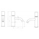 Смеситель для раковины Boheme Stick 121-MG-MR-W цвет Золото матовое