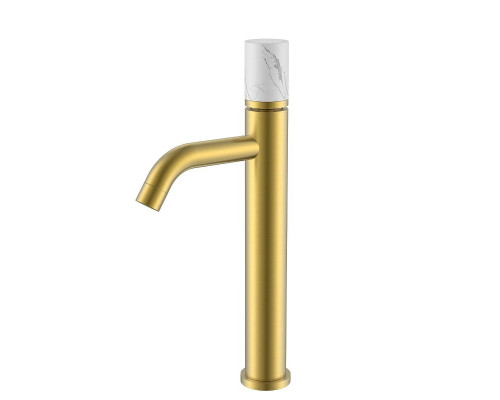 Смеситель для раковины Boheme Stick 122-MG-MR-W цвет Золото матовое