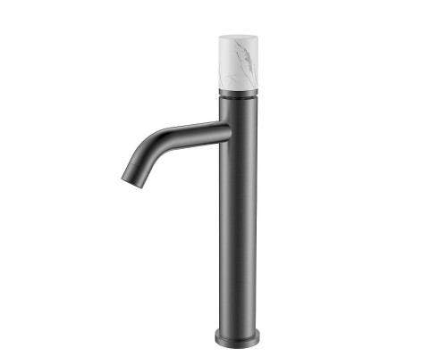 Смеситель для раковины Boheme Stick 122-SGM-MR-W цвет Оружейная сталь глянцевая