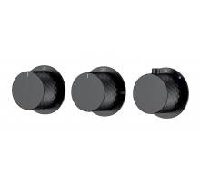Смеситель для душа Boheme Stick 124-T-3-B.1 с термостатом цвет Черный матовый