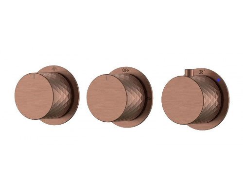 Смеситель для душа Boheme Stick 124-T-3-BRB.1 с термостатом цвет Бронза брашированная