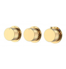 Смеситель для душа Boheme Stick 124-T-3-G.1 с термостатом цвет Золото глянцевое