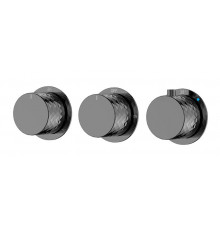 Смеситель для душа Boheme Stick 124-T-3-SGM.1 с термостатом цвет Оружейная сталь глянцевая
