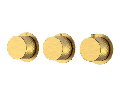 Смеситель для душа Boheme Stick 124-T-3-MG.1 с термостатом цвет Золото матовое