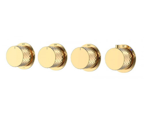 Смеситель для душа Boheme Stick 124-T-5-G.1 с термостатом цвет Золото глянцевое