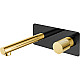 Приобрести Смеситель для раковины Boheme Stick 125-BG.2 Черный матовый Золото в магазине сантехники Santeh-Crystal.ru