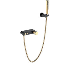 Смеситель для ванны Boheme Stick 123-BG Черный матовый Золото