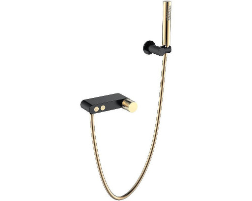Смеситель для ванны Boheme Stick 123-BG Черный матовый Золото