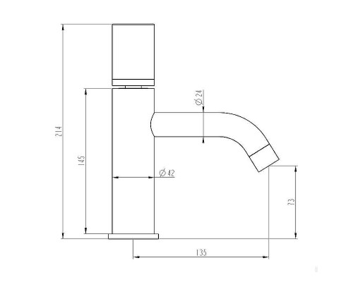 Смеситель для раковины Boheme Stick 121-BB.4 Черный матовый