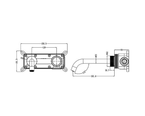 Смеситель для раковины Boheme Tech 158/2-GM Антрацит