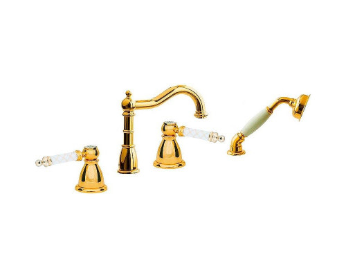 Смеситель на борт ванны Boheme Tradizionale Oro 395-MR-W Золото