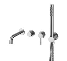 Смеситель для ванны Boheme Uno Inox 464-3-INOX цвет Нержавеющая сталь