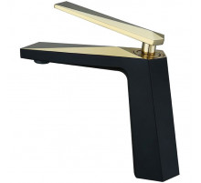 Смеситель для раковины Boheme Venturo 381-b Черный, Золото