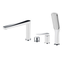 Смеситель на борт ванны Boheme Venturo 370-W Белый Хром