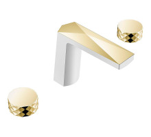 Смеситель для раковины Boheme Venturo 150-WG-DIAMOND Белый Золото