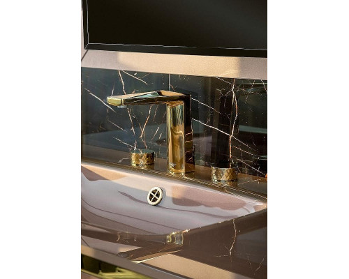 Смеситель для раковины Boheme Venturo 150-G-DIAMOND Золото глянцевое