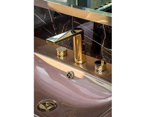 Смеситель для раковины Boheme Venturo 150-G-DIAMOND Золото глянцевое