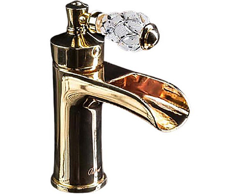 Купить Смеситель для раковины Boheme Vogue Crystal 211-CRST Золото в магазине сантехники Santeh-Crystal.ru