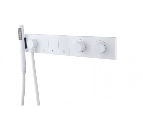 Смеситель для душа Boheme Zodiac 133-SYS-MW с термостатом цвет Белый матовый