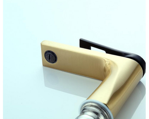 Смеситель для раковины Bronze de Luxe Элемент EL02GB Матовое золото Черный
