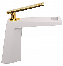 Смеситель для раковины Bronze de Luxe Quadro A919W Белый Золото