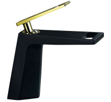 Смеситель для раковины Bronze de Luxe Quadro A919B Черный Золото