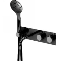 Смеситель для ванны Cezares Czr CZR-B-VDM2-T-NOP с термостатом Черный