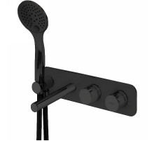 Смеситель для ванны Cezares Czr CZR-B-VDM1-T-NOP с термостатом Черный матовый