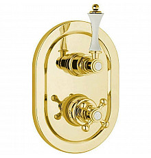 Смеситель для душа Cezares Margot MARGOT-VDIM2-T-03/24-Bi с термостатом Золото 24 карат