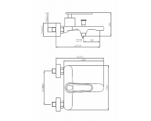 Заказать Смеситель для ванны Cezares Momento MOMENTO-VD-01 Хром в магазине сантехники Santeh-Crystal.ru