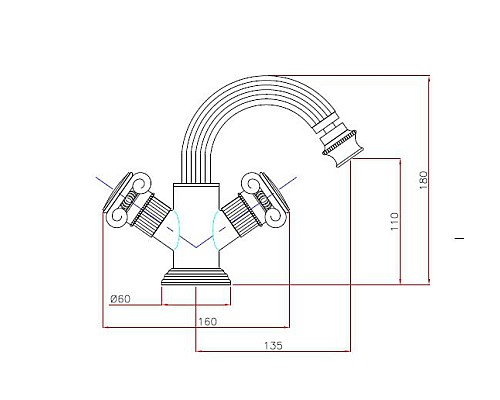 Заказать Смеситель для биде Cezares Olimp OLIMP-BS2-02-Sw Бронза в магазине сантехники Santeh-Crystal.ru